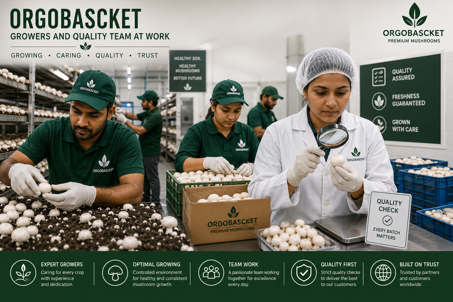 ORGOBASCKET growers and quality team at work